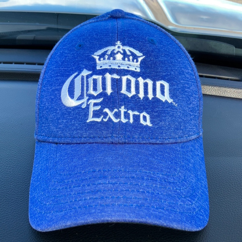 Corona Extra Blue Hat with White Logo Elastic One Size‎ Fits Most